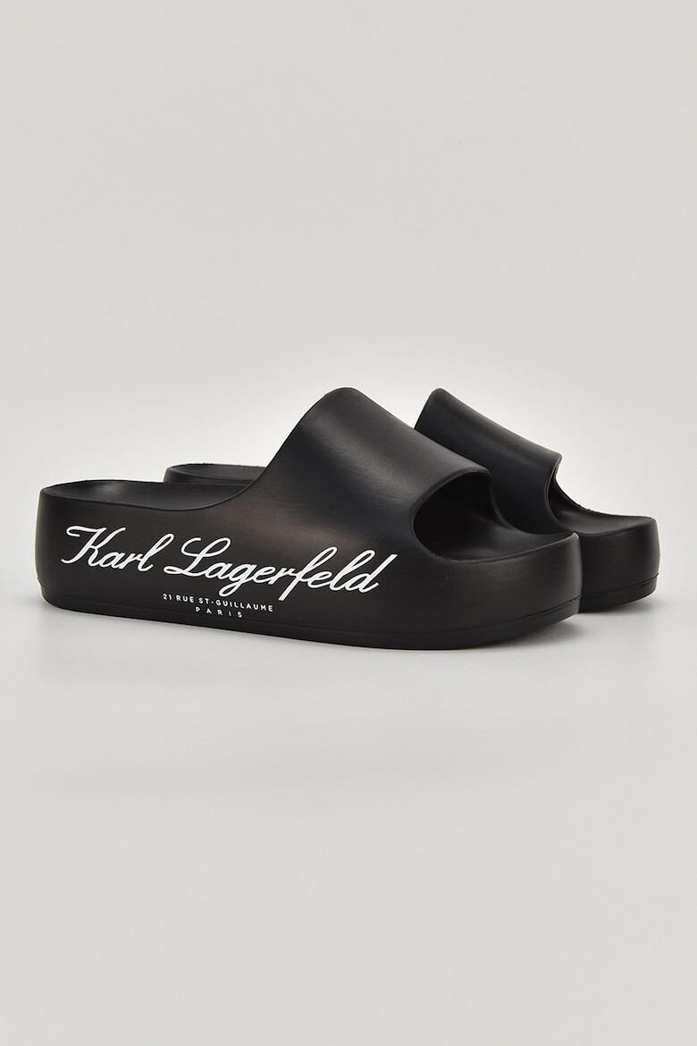 Karl Lagerfeld Чехли с равна платформа и лого - Pepit.bg