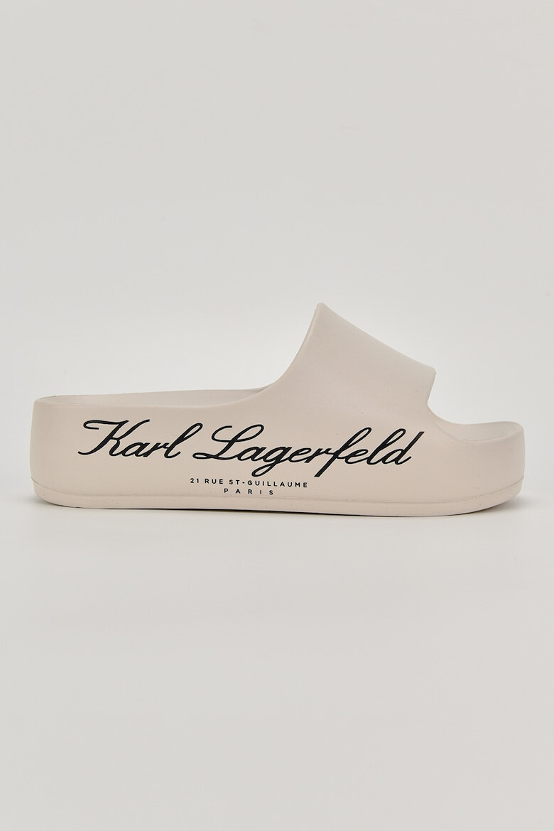 Karl Lagerfeld Чехли с равна платформа и лого - Pepit.bg