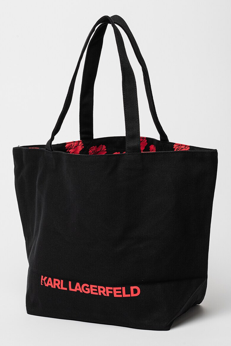 Karl Lagerfeld Двулицева шопинг чанта на сърца - Pepit.bg