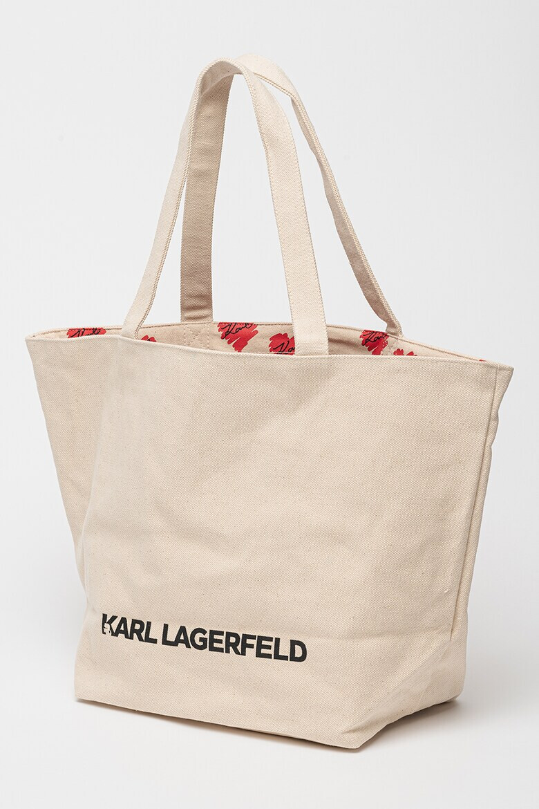 Karl Lagerfeld Двулицева шопинг чанта на сърца - Pepit.bg