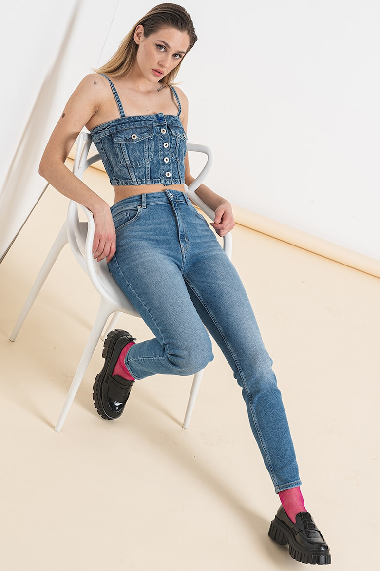 KARL LAGERFELD JEANS Къс топ от деним - Pepit.bg