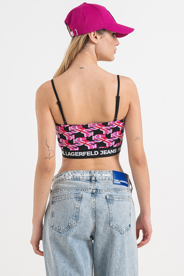 KARL LAGERFELD JEANS Къс топ с лого - Pepit.bg