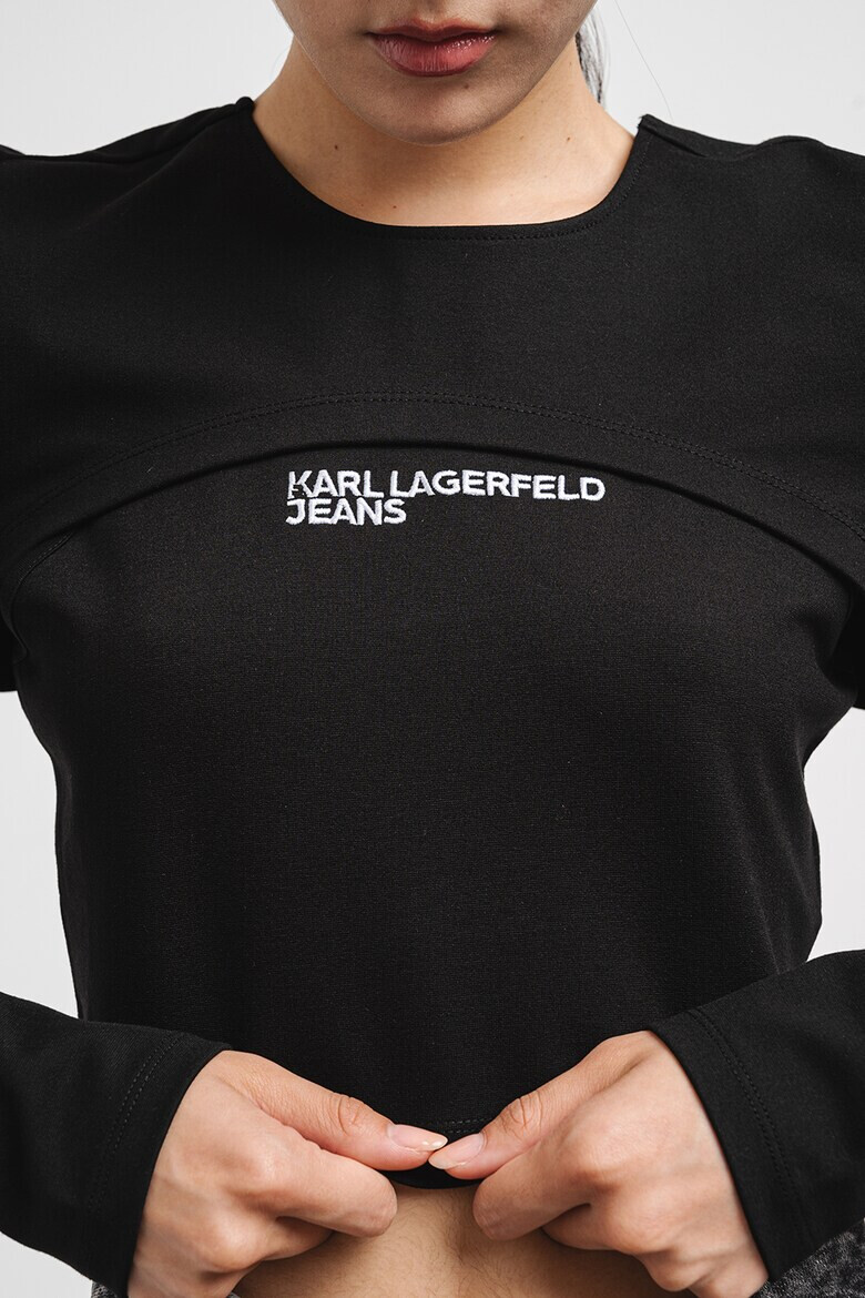 KARL LAGERFELD JEANS Къс топ с лого - Pepit.bg