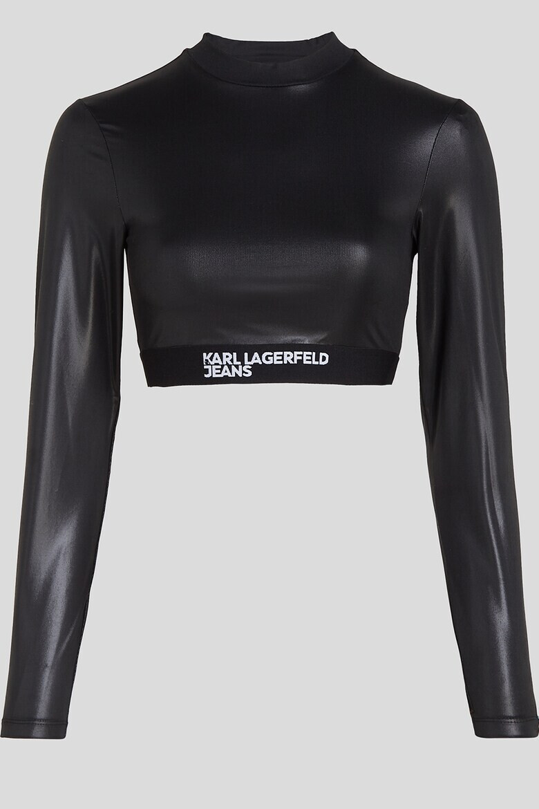 KARL LAGERFELD JEANS Къса блуза с лого - Pepit.bg