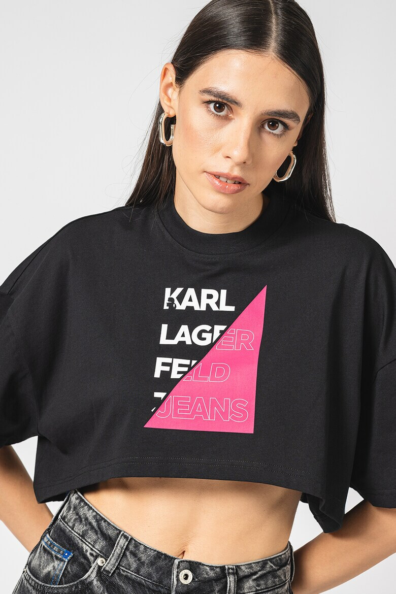 KARL LAGERFELD JEANS Къса тениска на лога - Pepit.bg