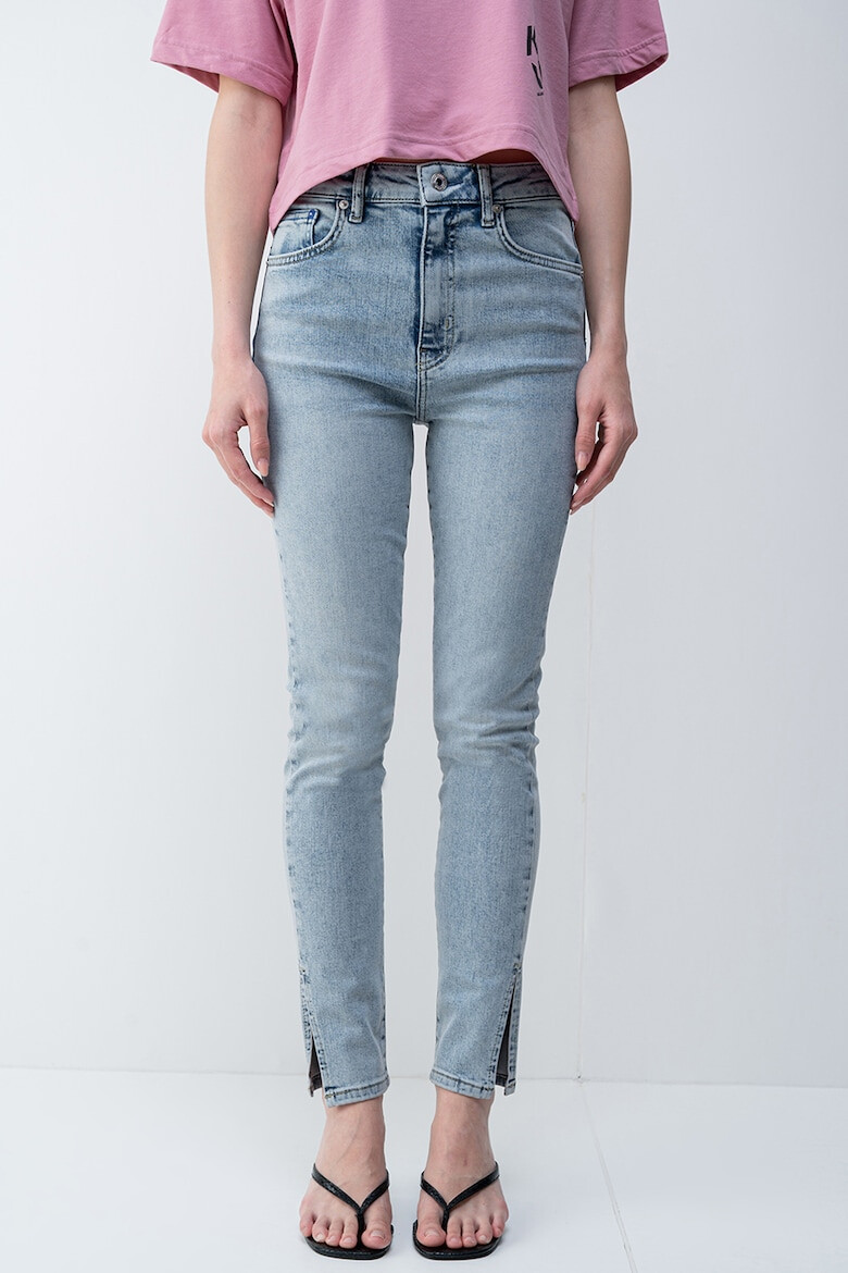 KARL LAGERFELD JEANS Слим дънки - Светлосин меланж - Pepit.bg