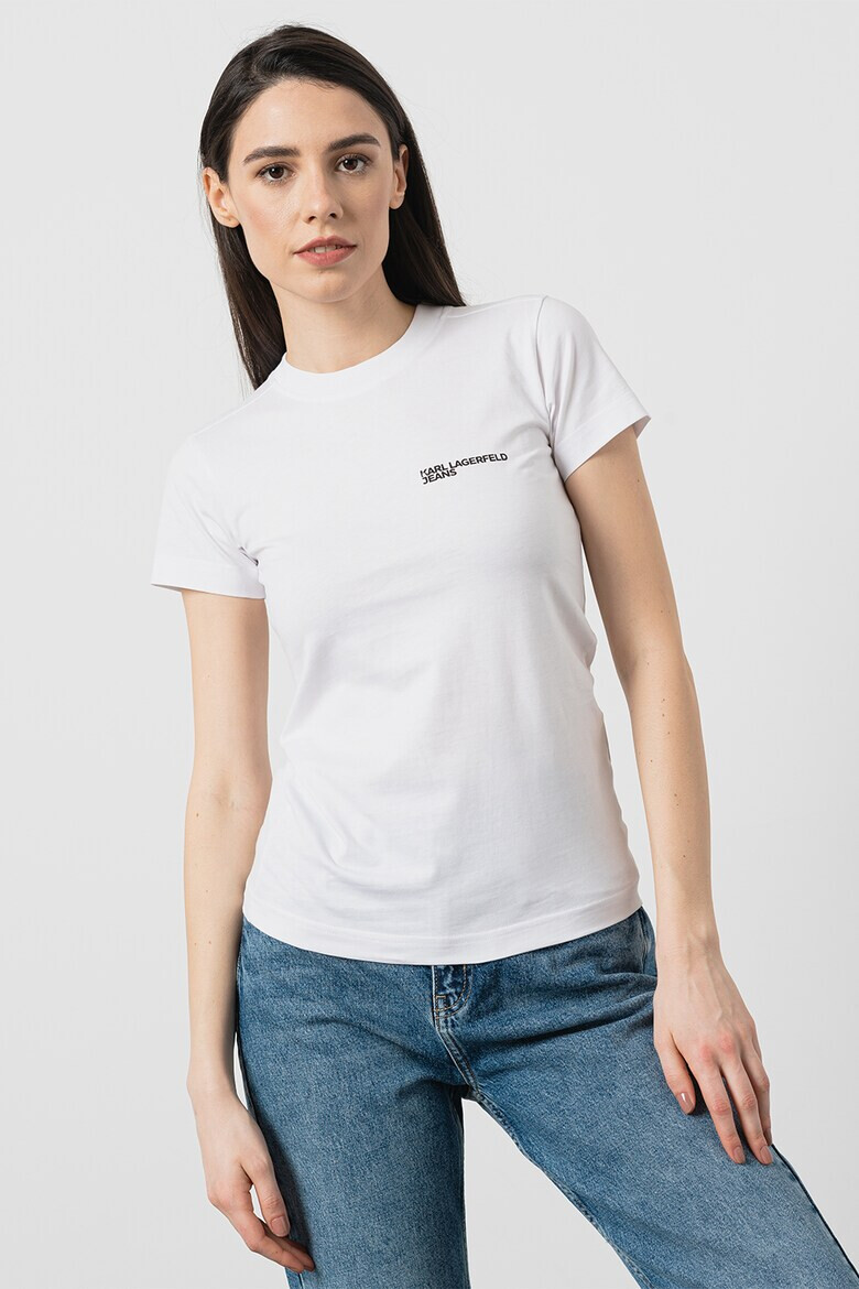 KARL LAGERFELD JEANS Слим тениска от органичен памук - Pepit.bg