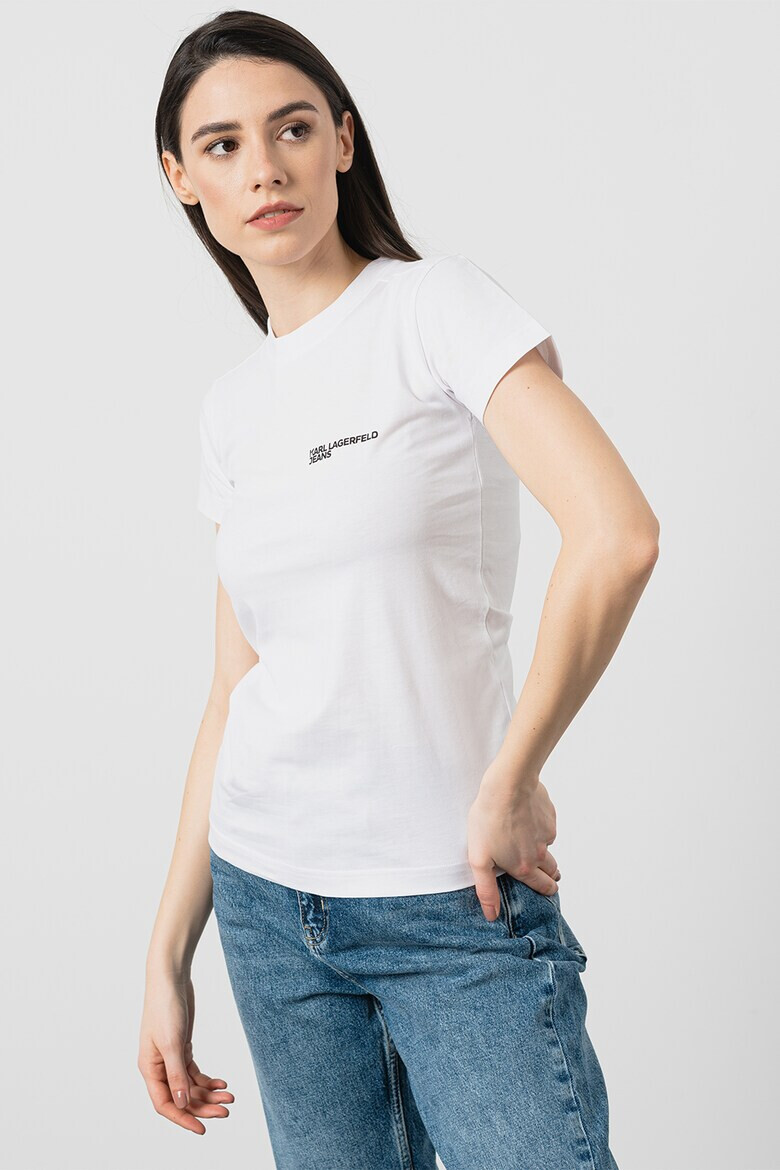 KARL LAGERFELD JEANS Слим тениска от органичен памук - Pepit.bg