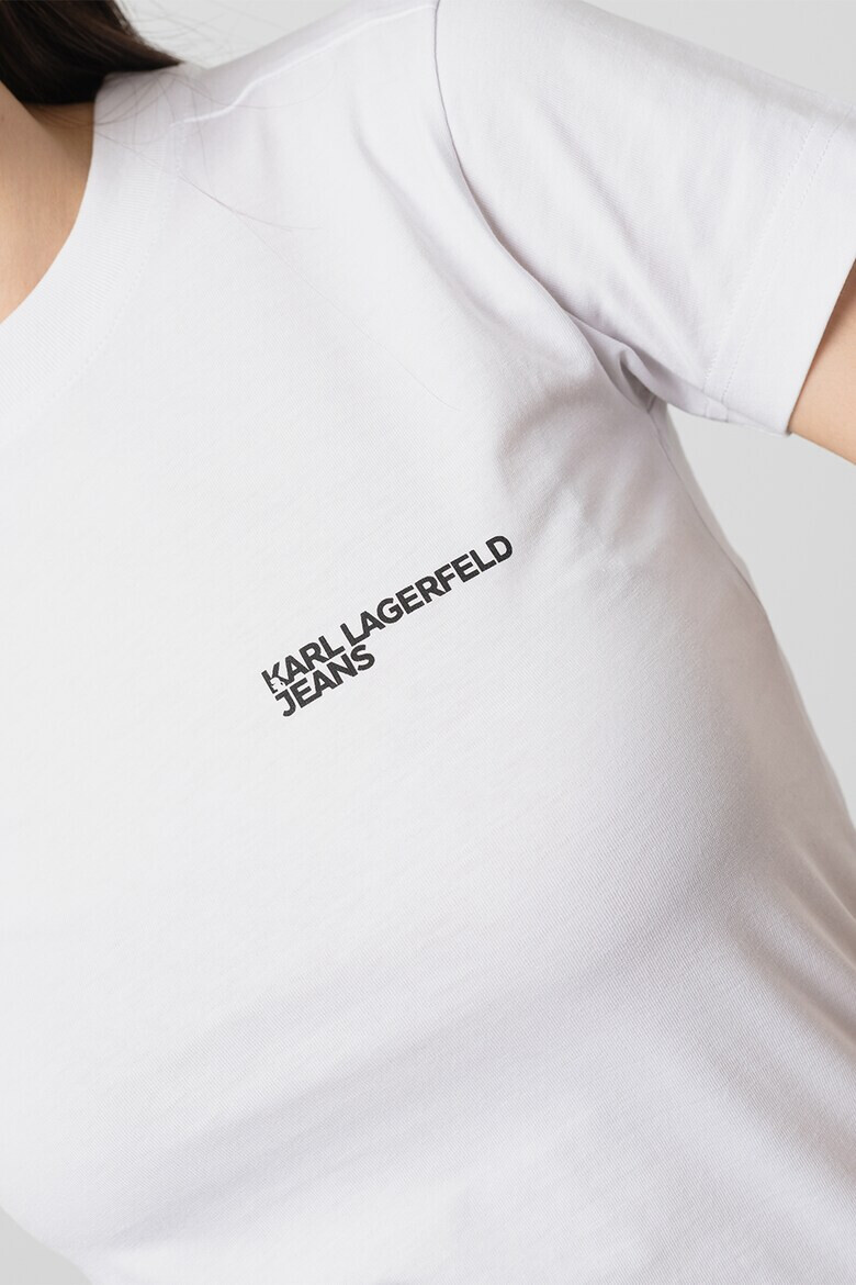 KARL LAGERFELD JEANS Слим тениска от органичен памук - Pepit.bg