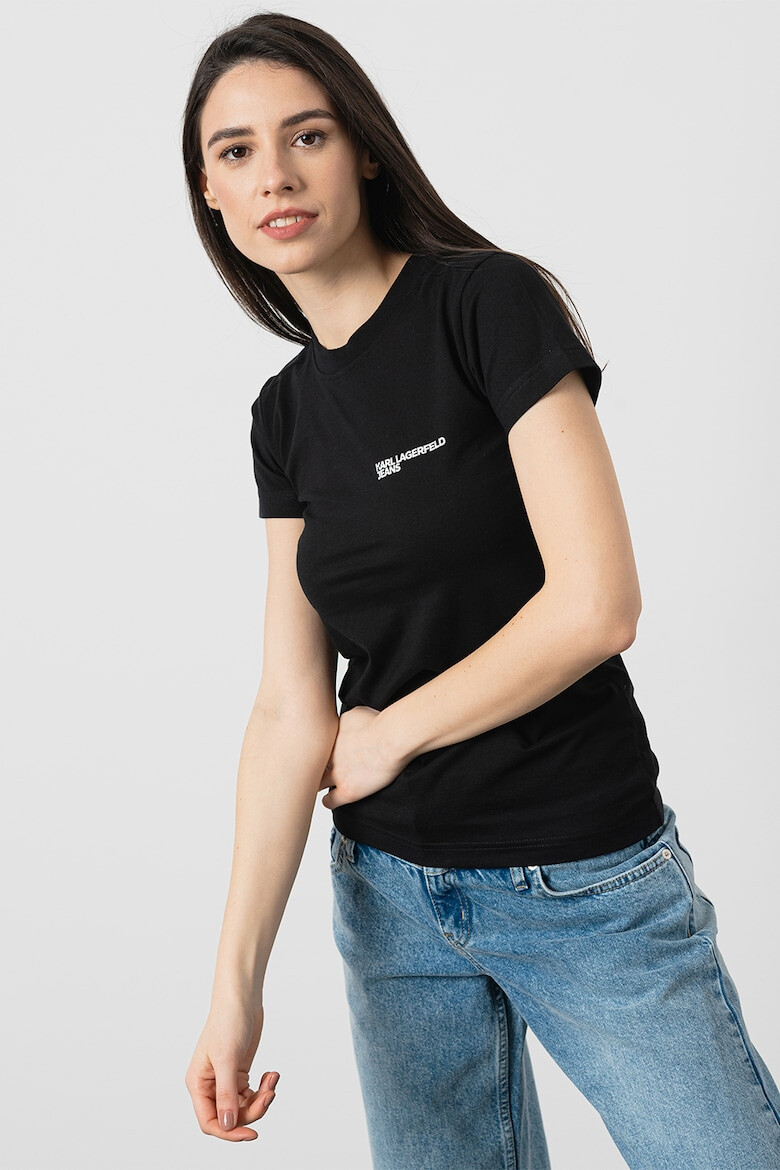 KARL LAGERFELD JEANS Слим тениска от органичен памук - Pepit.bg