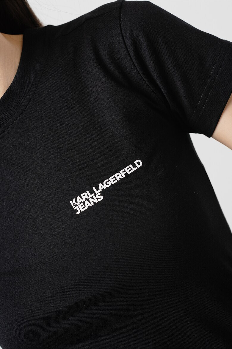 KARL LAGERFELD JEANS Слим тениска от органичен памук - Pepit.bg
