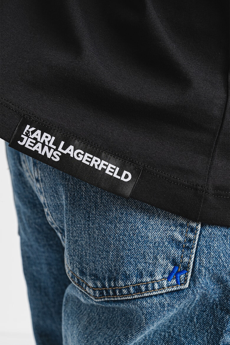 KARL LAGERFELD JEANS Тениска от органичен памук с лого - Pepit.bg