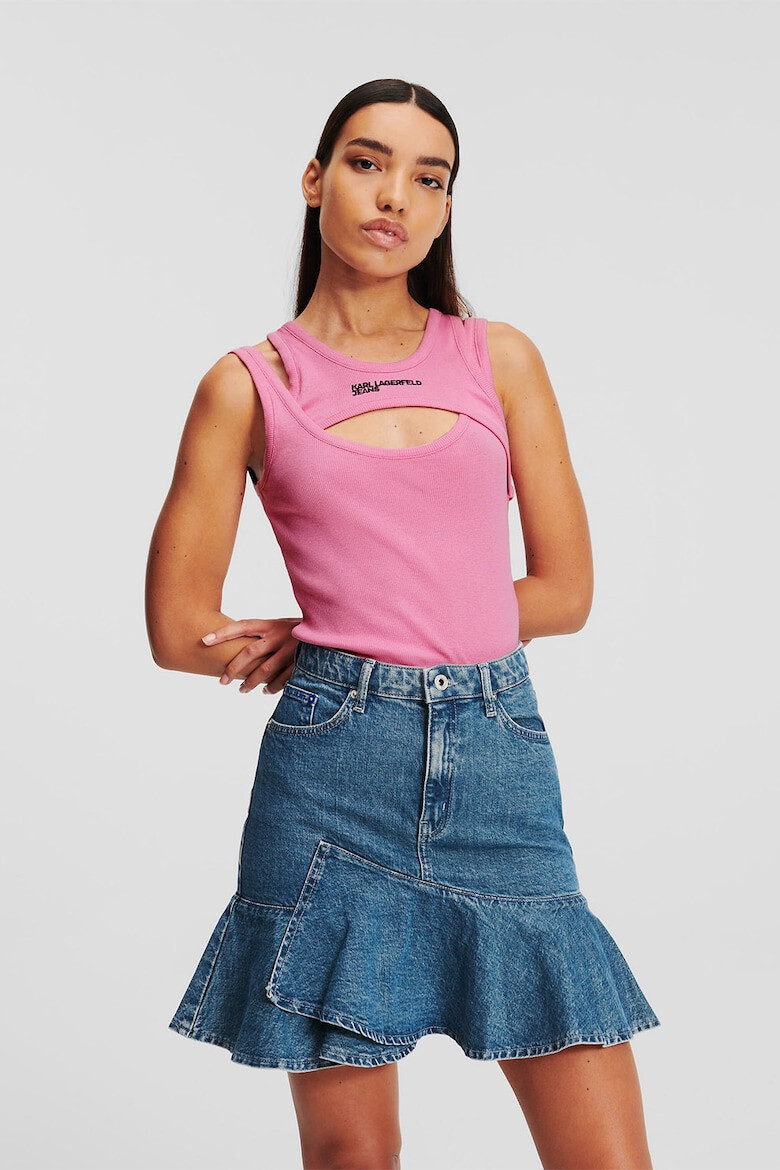 KARL LAGERFELD JEANS Топ с волани - Pepit.bg