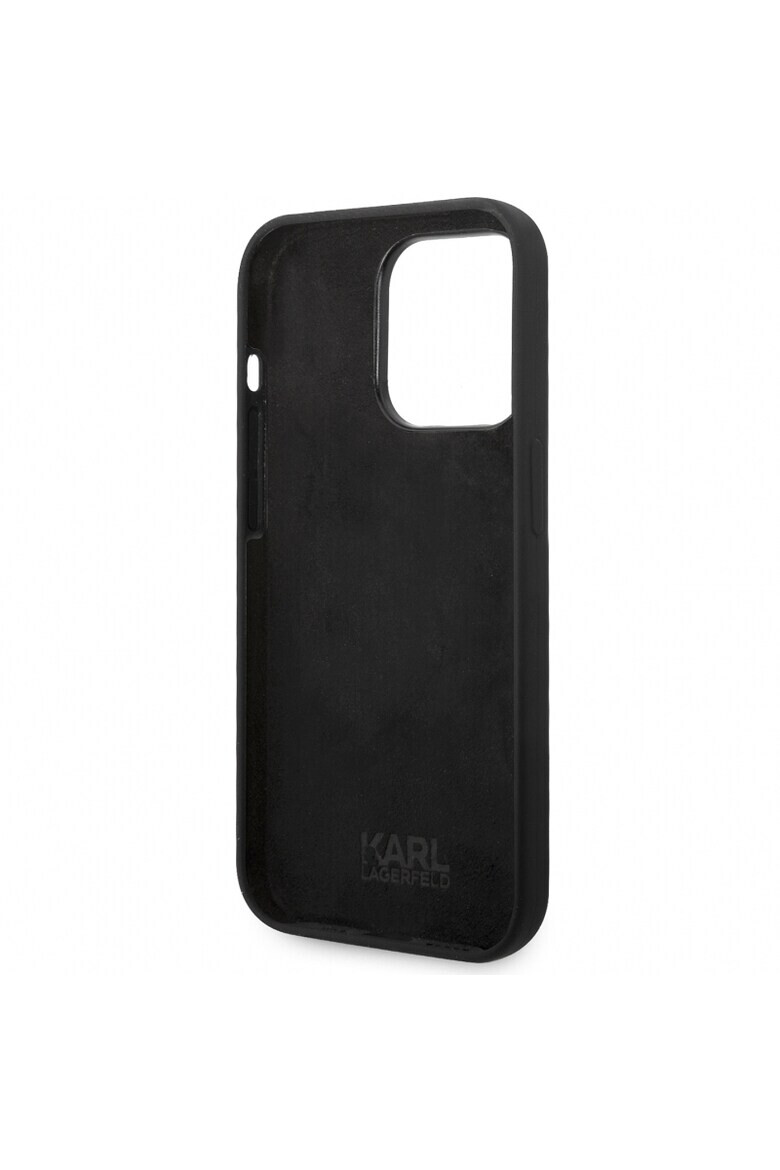 Karl Lagerfeld Калъф and Choupette liquid silicone - За iPhone 14 Pro Max - Черен - Pepit.bg