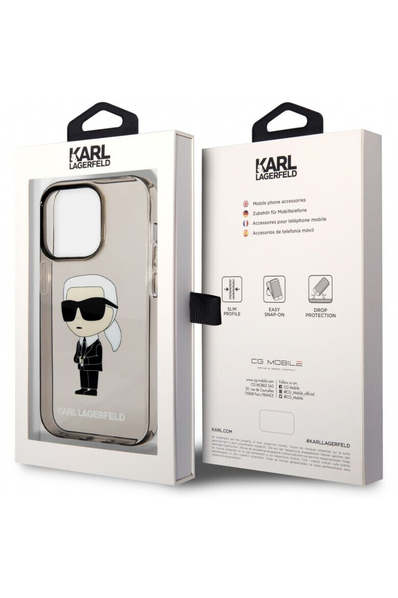 Karl Lagerfeld Калъф IML Ikonik NFT - За iPhone 14 Pro - Черен - Pepit.bg