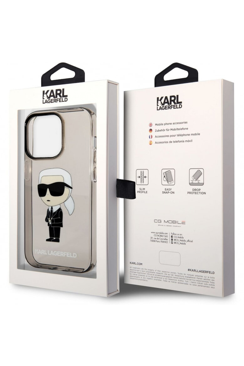 Karl Lagerfeld Калъф IML Ikonik NFT За iPhone 14 Pro Max Черен - Pepit.bg