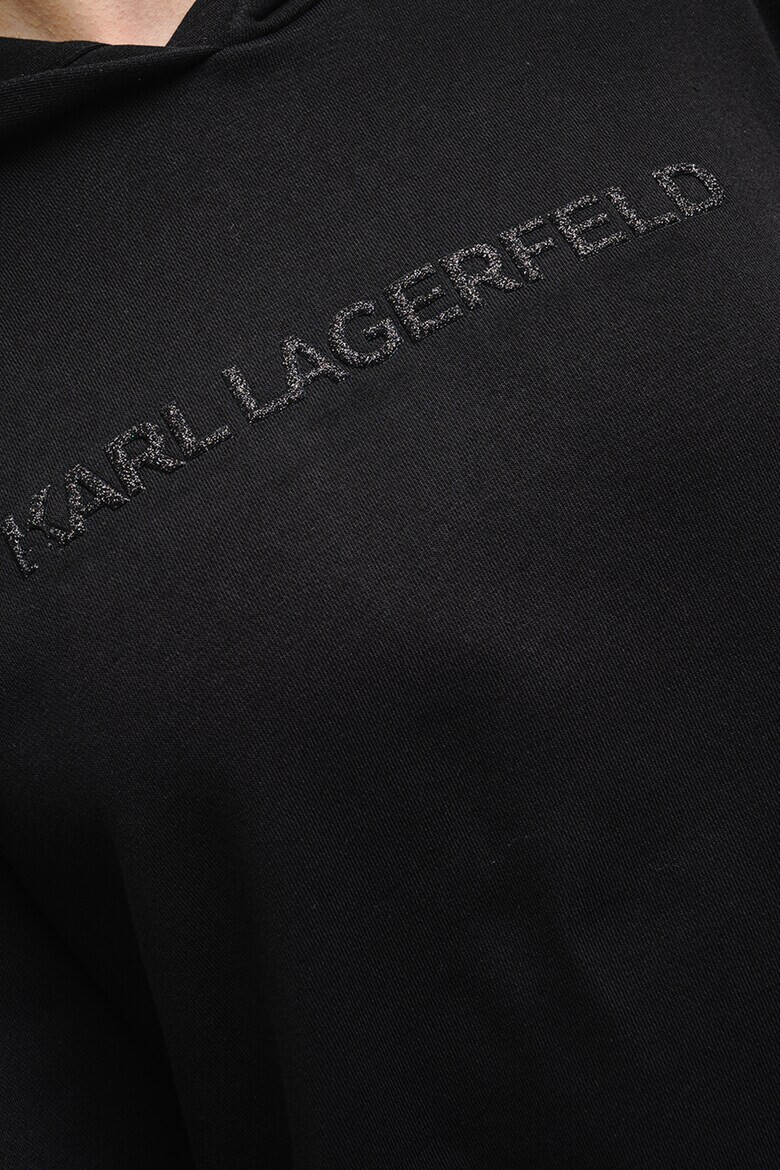 Karl Lagerfeld Худи Commercial с лого - Черен - Pepit.bg
