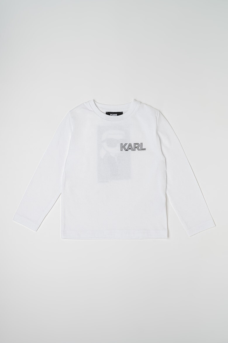 KARL LAGERFELD KIDS Блуза от памук с лого - Pepit.bg