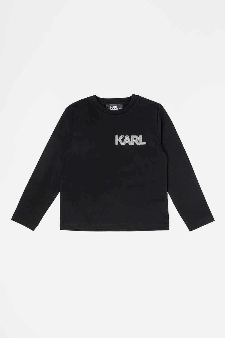 KARL LAGERFELD KIDS Блуза от памук с лого - Pepit.bg