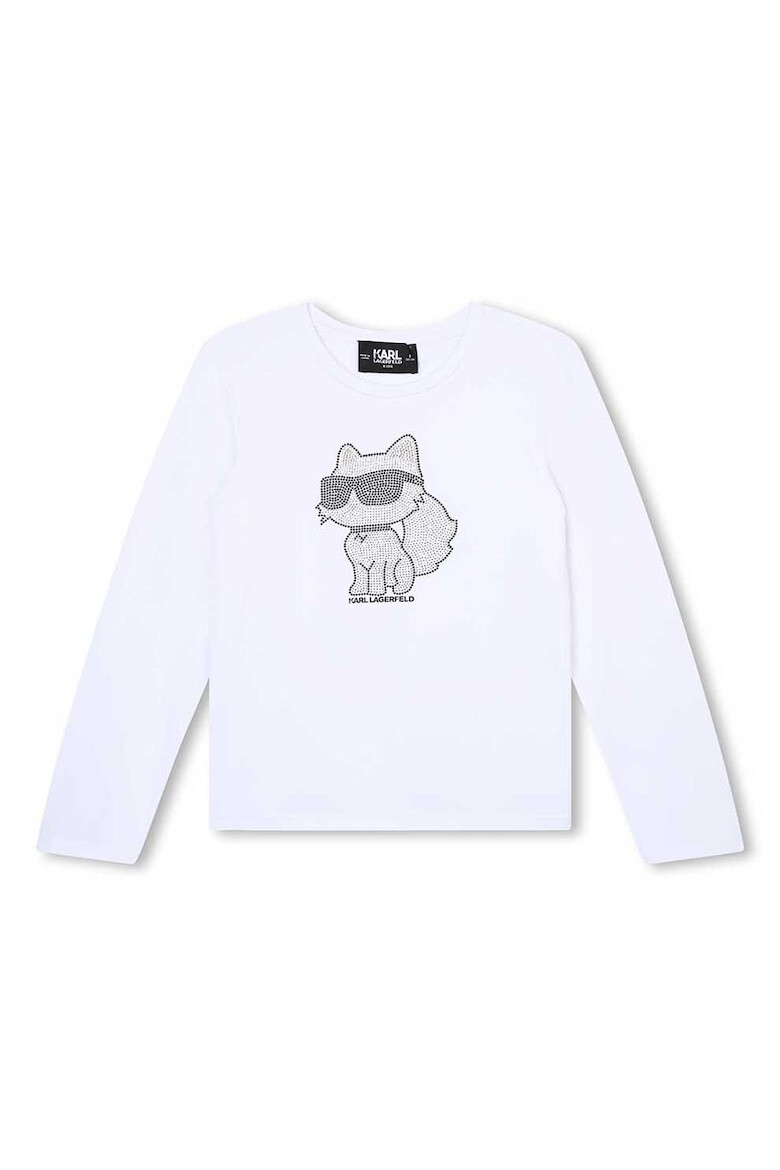 KARL LAGERFELD KIDS Блуза с декоративни камъни - Pepit.bg