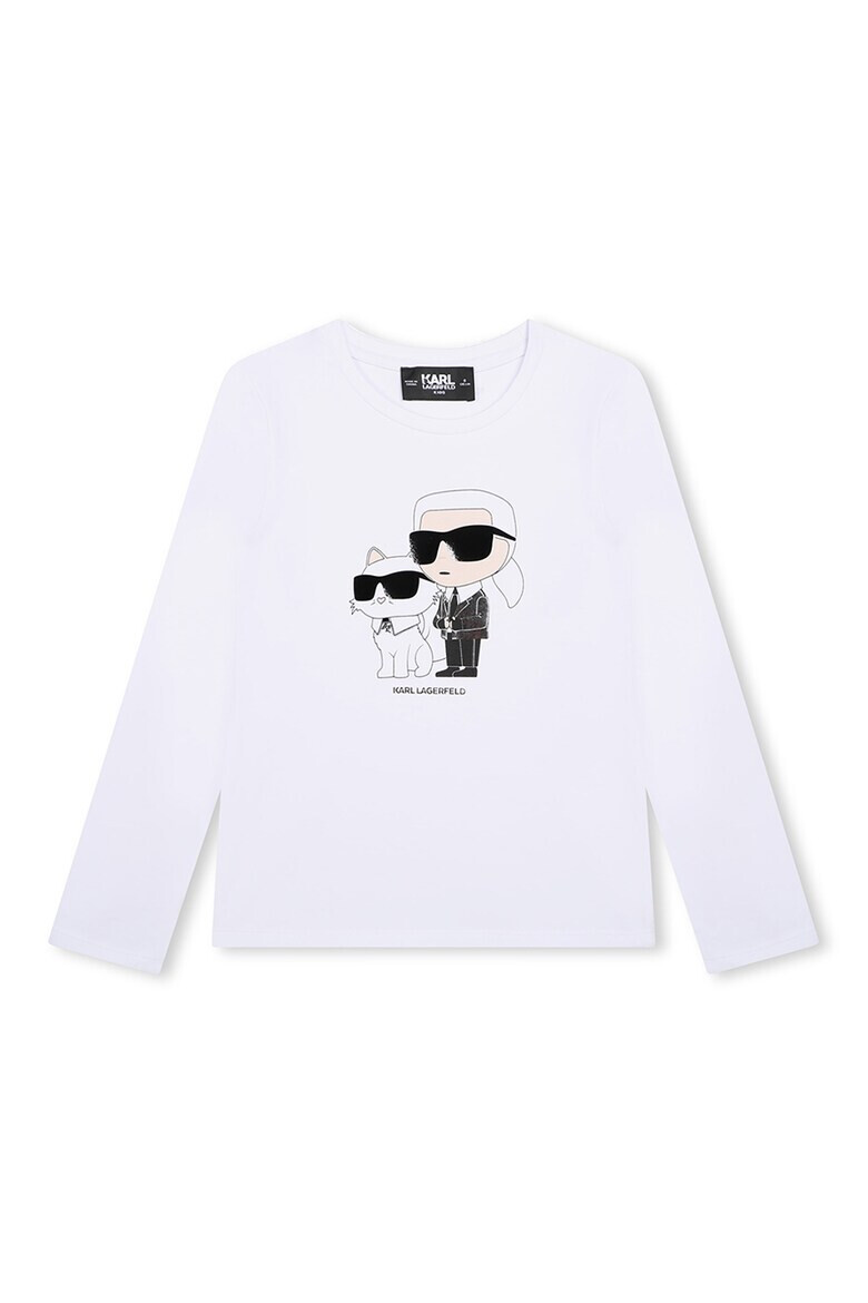 KARL LAGERFELD KIDS Блуза с лого - Pepit.bg