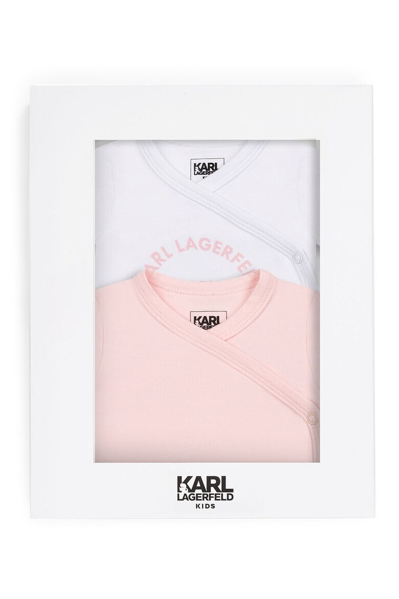 KARL LAGERFELD KIDS Бодита с памук - 2 части - Pepit.bg