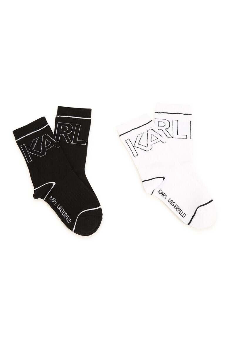 KARL LAGERFELD KIDS Дълги чорапи с лого - 2 чифта - Pepit.bg
