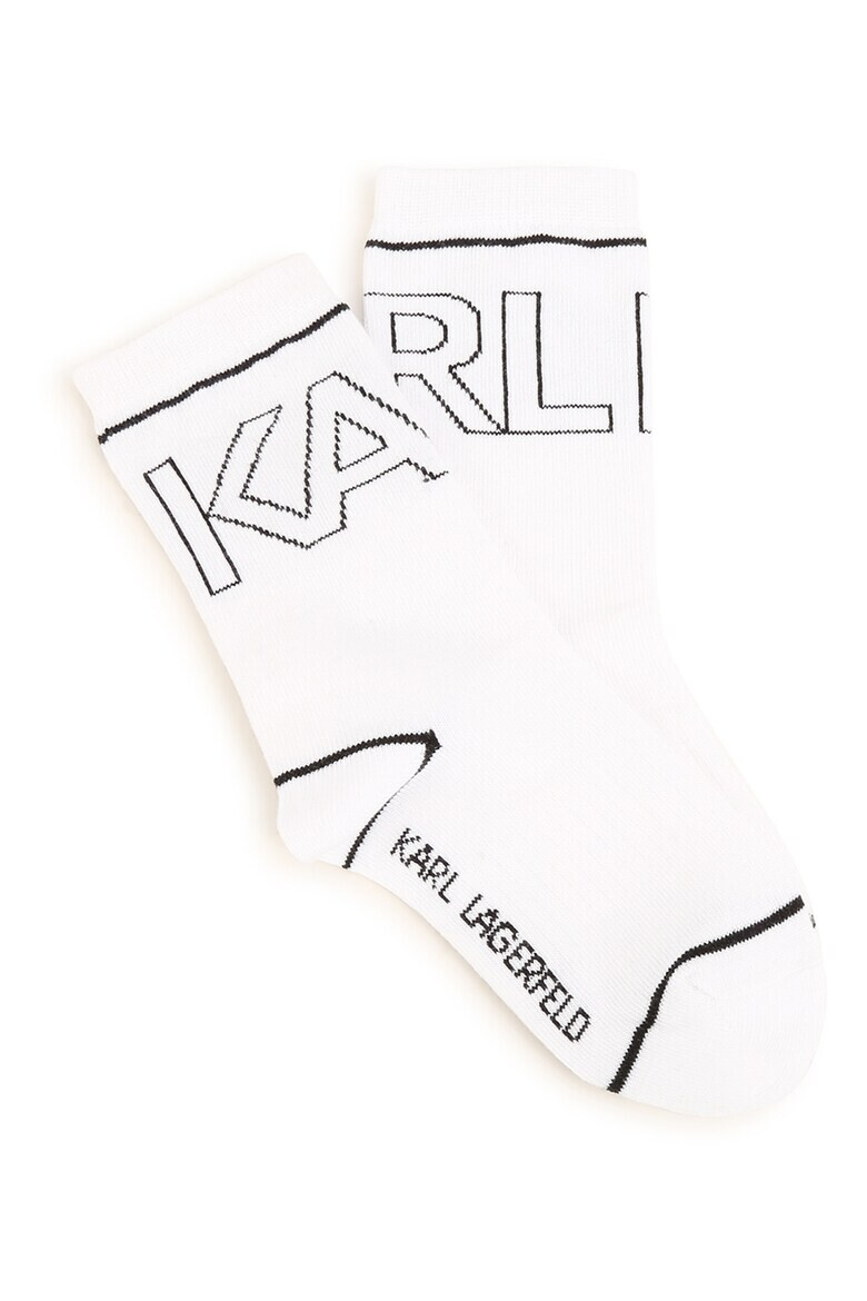 KARL LAGERFELD KIDS Дълги чорапи с лого - 2 чифта - Pepit.bg
