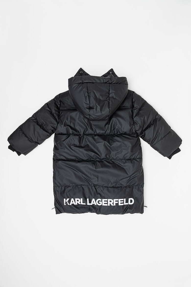 KARL LAGERFELD KIDS Дълго зимно яке с джобове - Pepit.bg