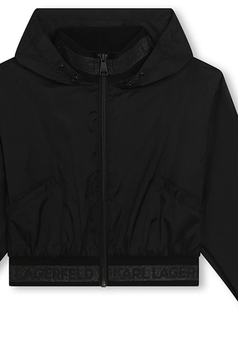 KARL LAGERFELD KIDS Късо худи с цип - Pepit.bg