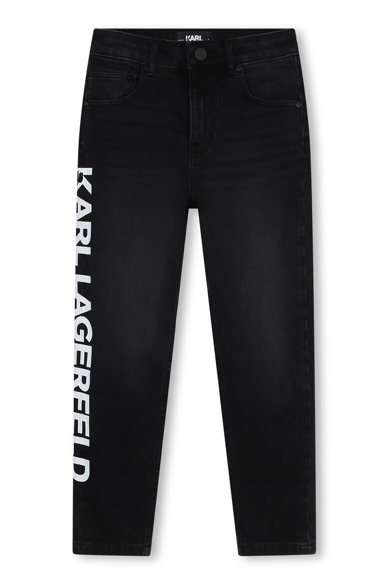 KARL LAGERFELD KIDS Прилепнали дънки с лого - Pepit.bg