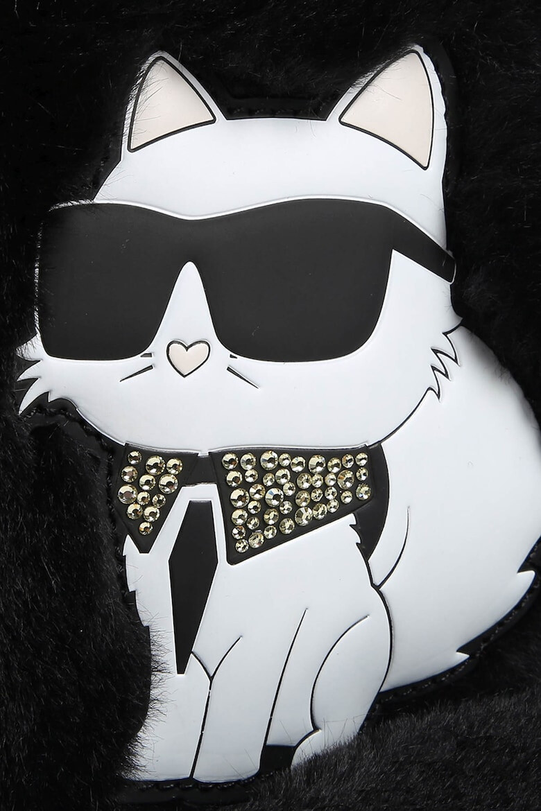 KARL LAGERFELD KIDS Раница от еко пух с шарка на Choupette - Pepit.bg