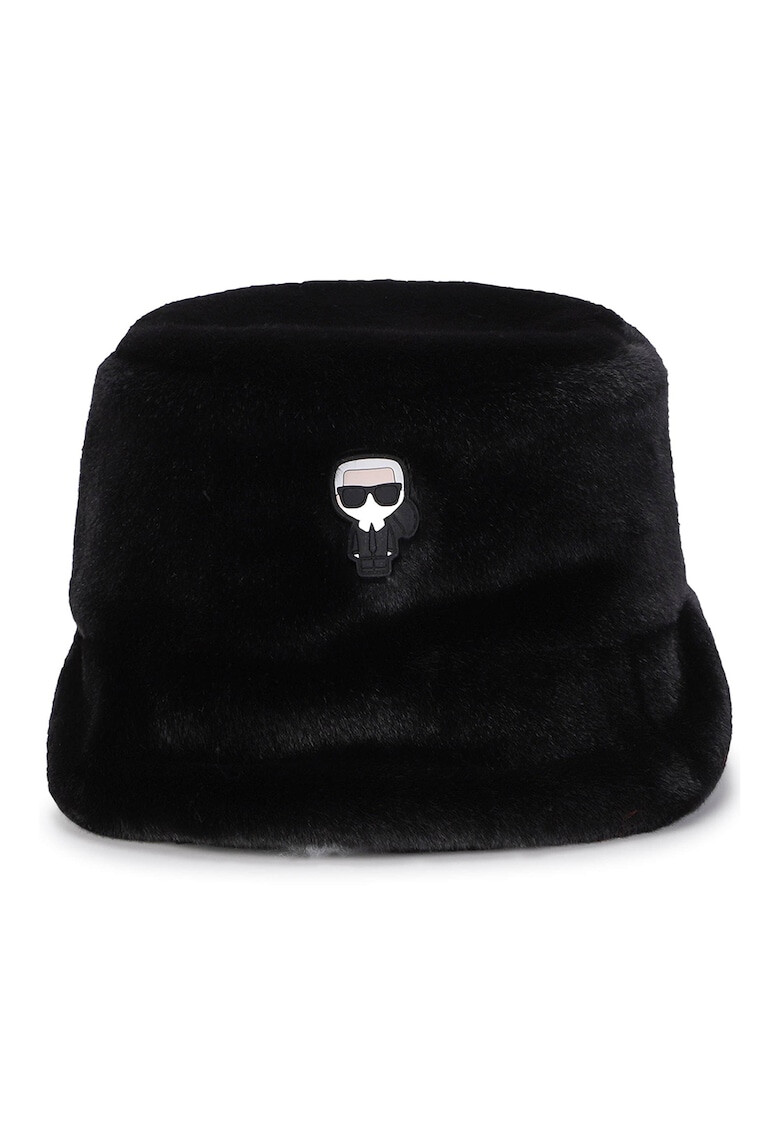 KARL LAGERFELD KIDS Шапка с еко пух - Pepit.bg