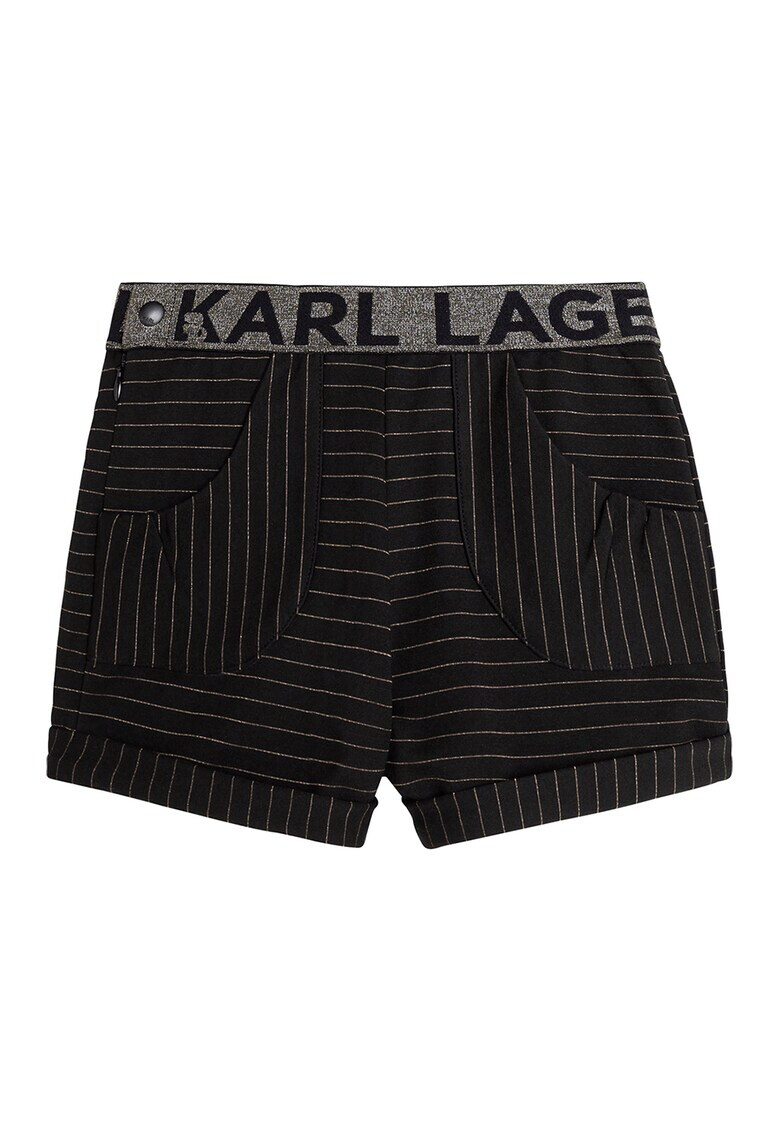 KARL LAGERFELD KIDS Шорти със скосени джобове и метализирани нишки - Pepit.bg