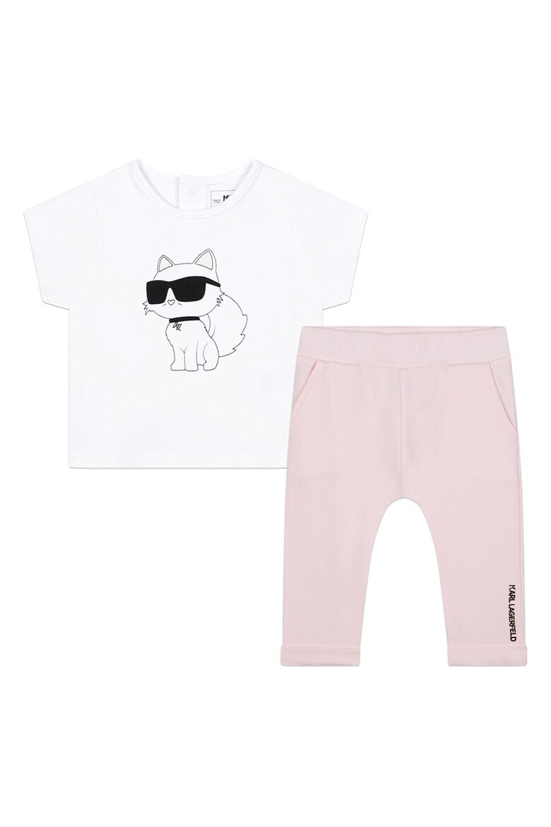 KARL LAGERFELD KIDS Тениска и панталон с шарка - Pepit.bg