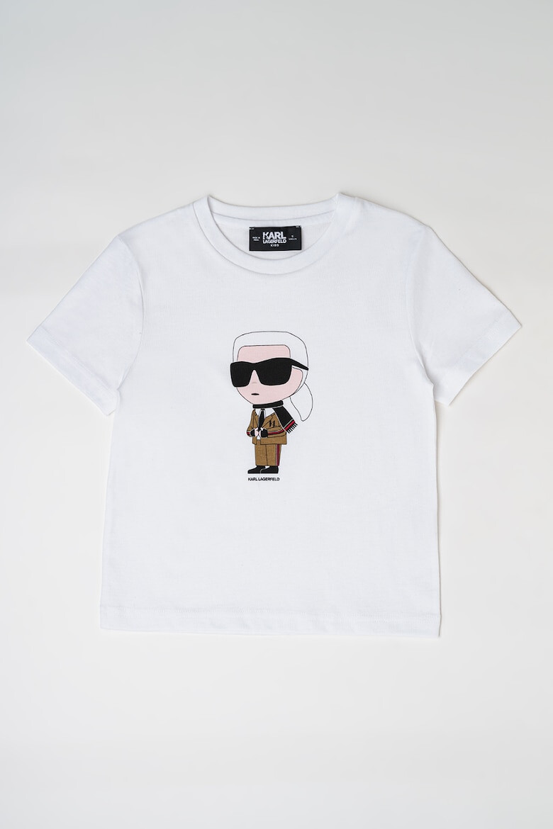 KARL LAGERFELD KIDS Тениска от памук с шарка - Pepit.bg