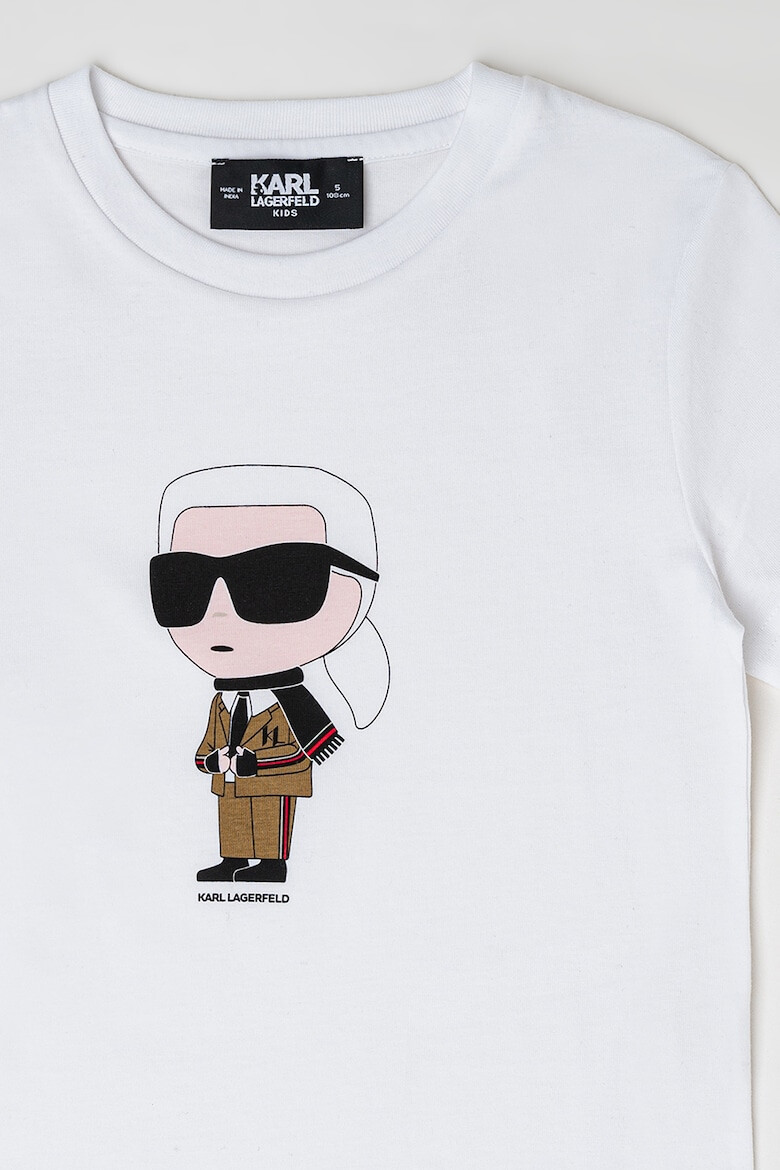 KARL LAGERFELD KIDS Тениска от памук с шарка - Pepit.bg