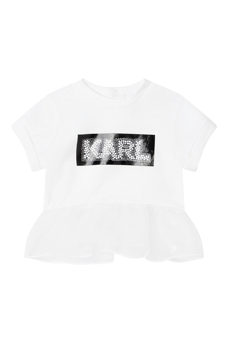 KARL LAGERFELD KIDS Тениска с щампа и клин - 2 части - Pepit.bg