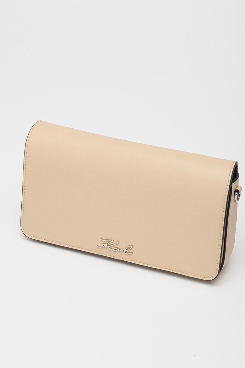 Karl Lagerfeld Кожен клъч Signature - Pepit.bg