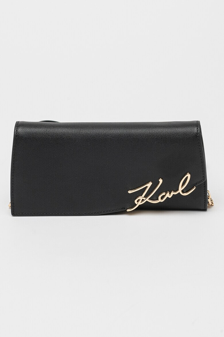 Karl Lagerfeld Кожен клъч Signature - Pepit.bg