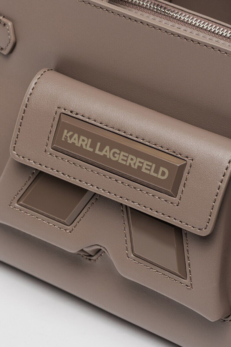 Karl Lagerfeld Кожена чанта Circle през рамо - Pepit.bg