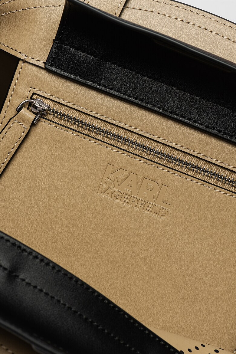Karl Lagerfeld Кожена чанта K/Circle с лого - Pepit.bg