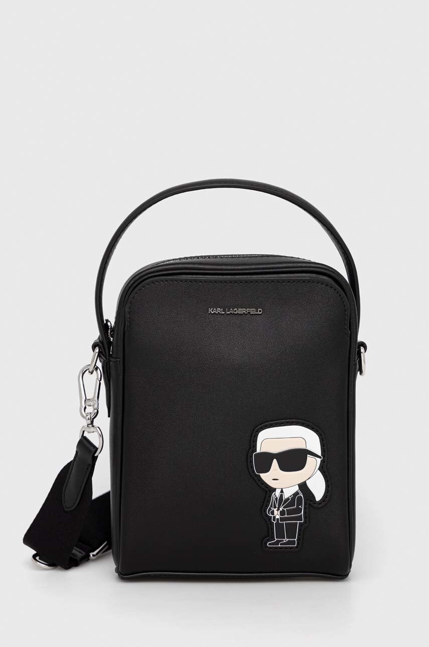 Karl Lagerfeld Кожена чанта през рамо - Pepit.bg