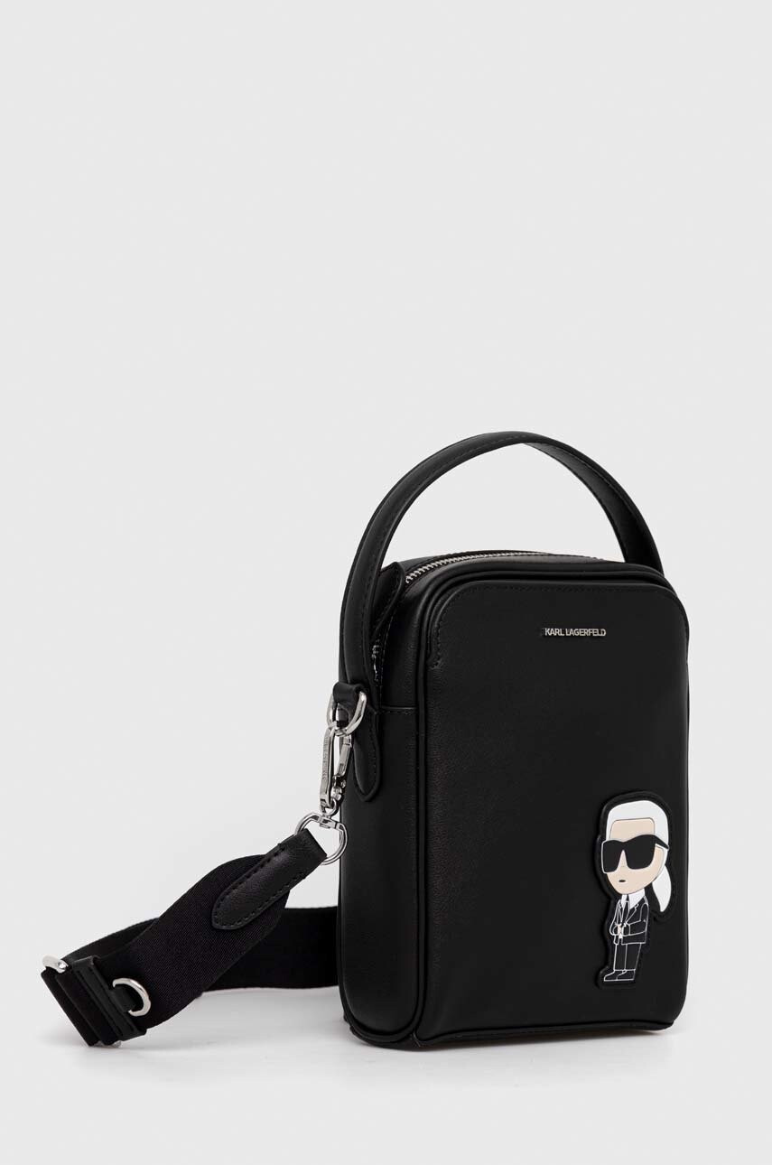 Karl Lagerfeld Кожена чанта през рамо - Pepit.bg