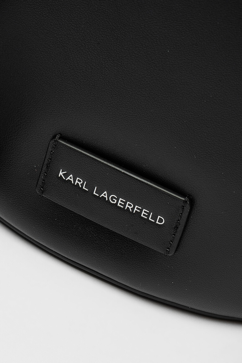 Karl Lagerfeld Кожена чанта Signature с релефно лого - Pepit.bg