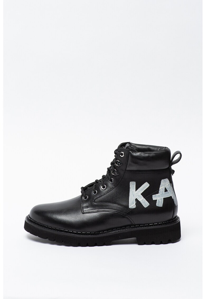 Karl Lagerfeld Кожени боти Terra с лого - Pepit.bg