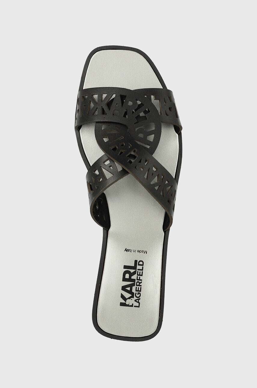 Karl Lagerfeld Кожени чехли Skoot - Сребрист - Pepit.bg