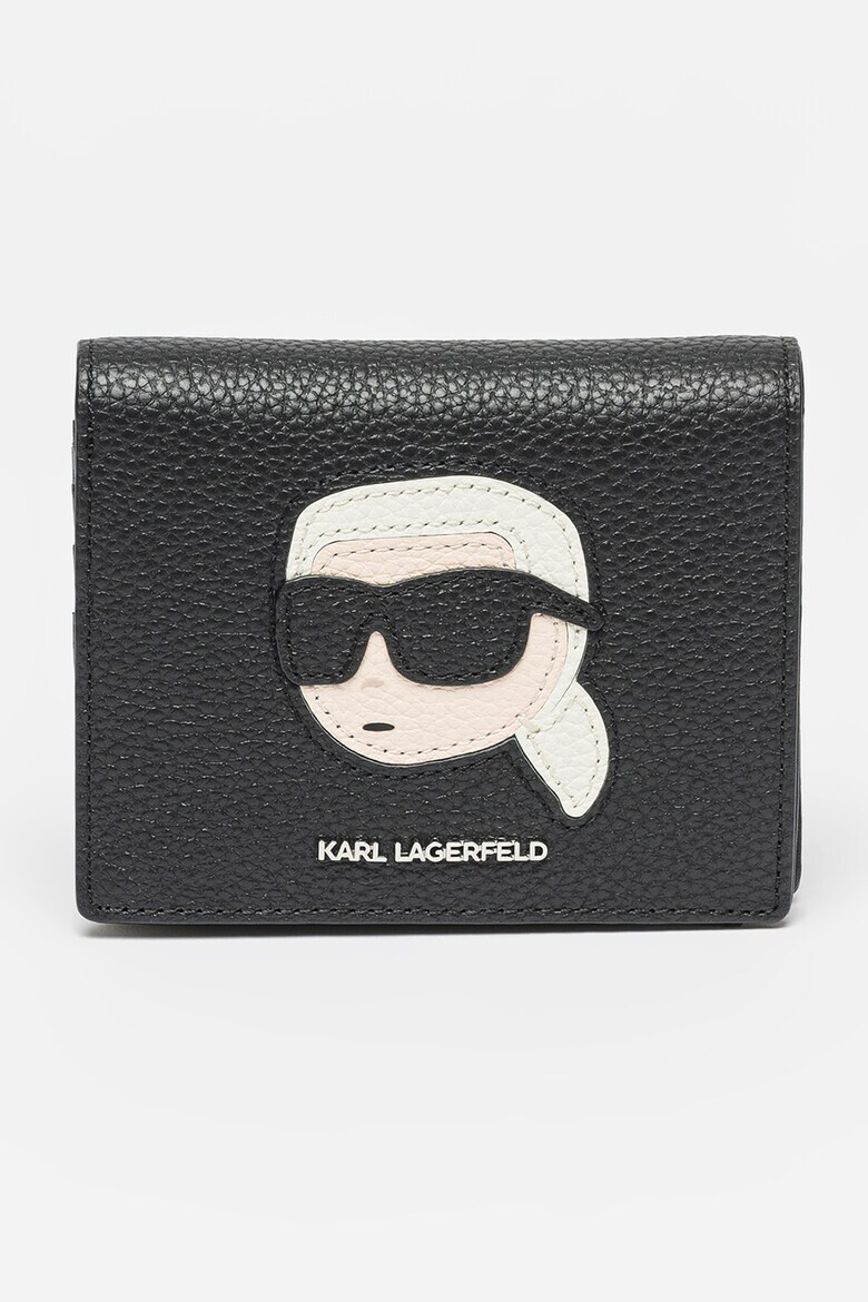 Karl Lagerfeld Кожено портмоне Ikonik 2.0 с двойно прегъване - Pepit.bg