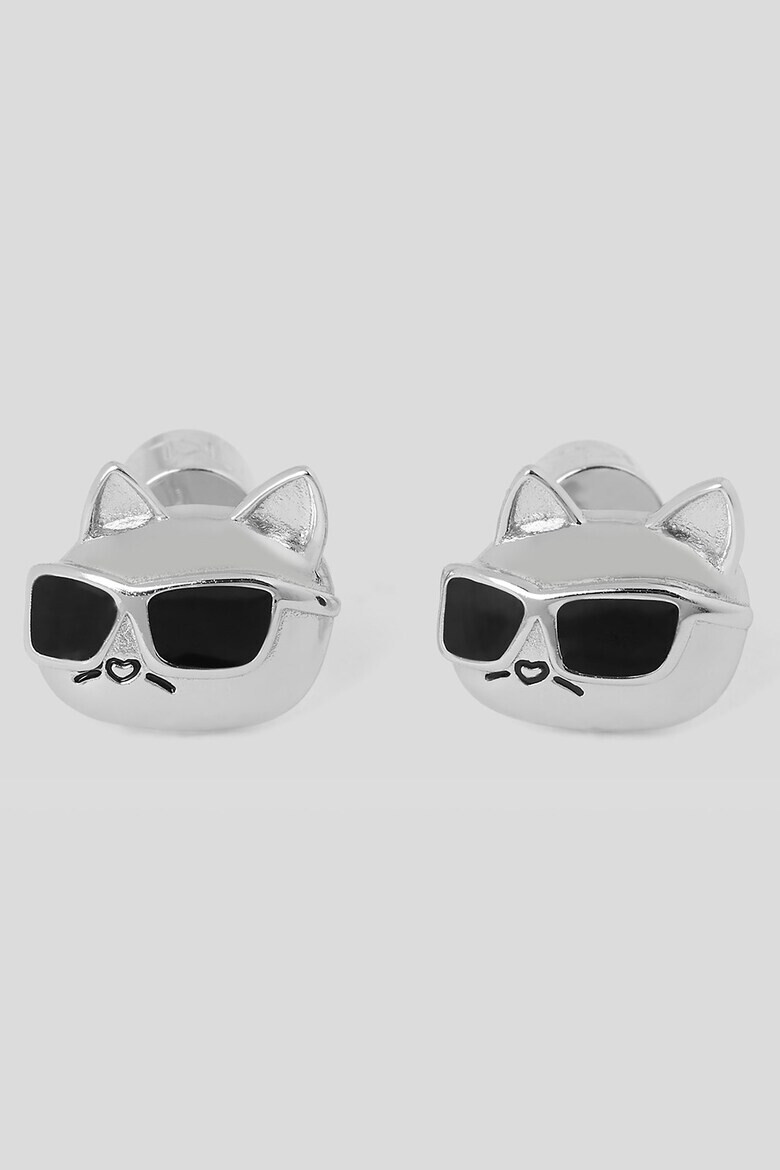 Karl Lagerfeld Обеци с лого - Pepit.bg