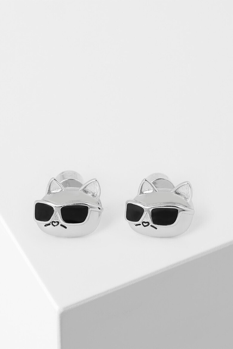 Karl Lagerfeld Обеци с лого - Pepit.bg